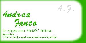 andrea fanto business card